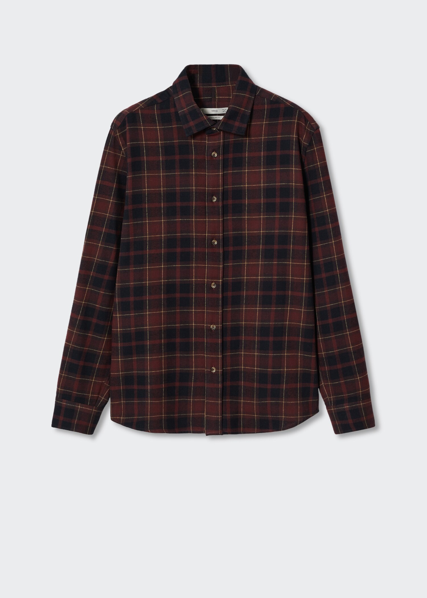 Regular fit checked flannel shirt - Article without model