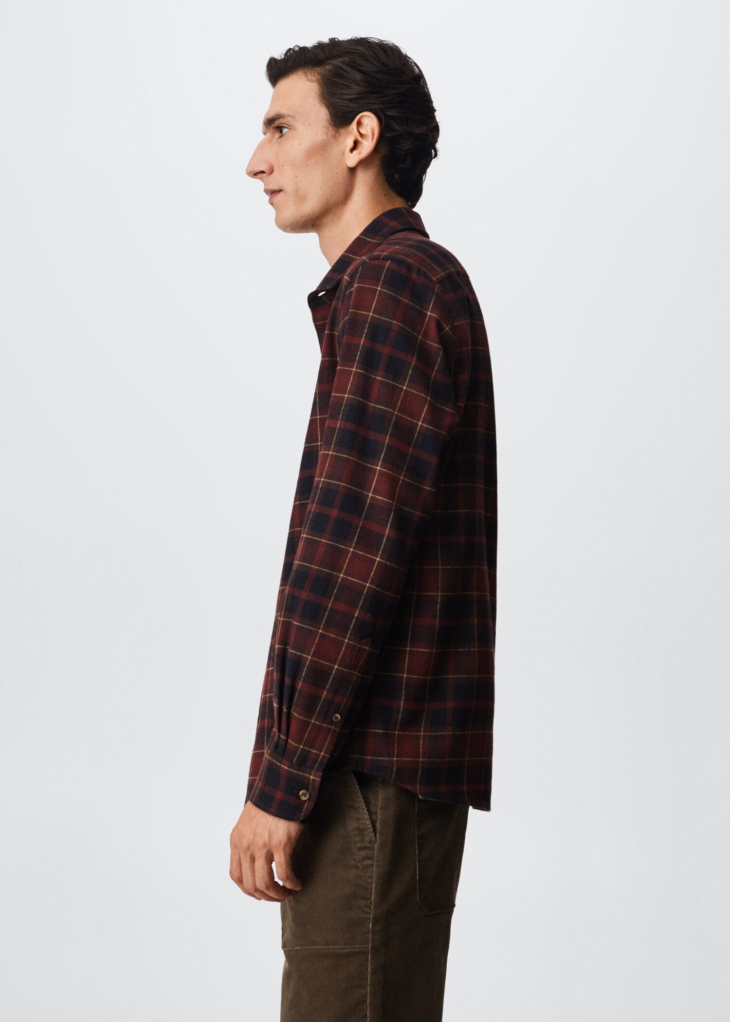 Regular fit checked flannel shirt - Details of the article 2