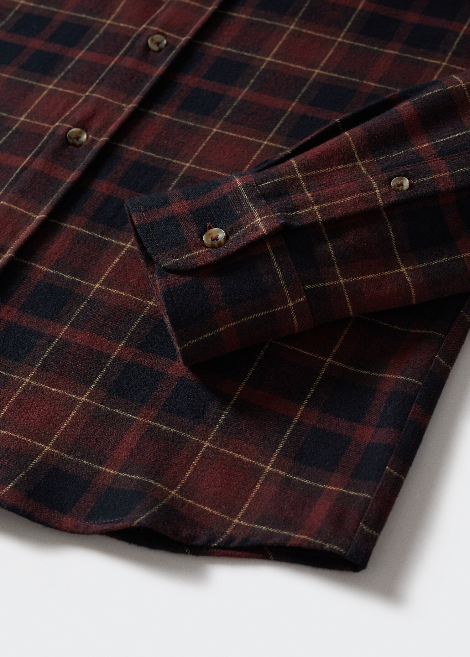 Regular fit checked flannel shirt - Details of the article 7
