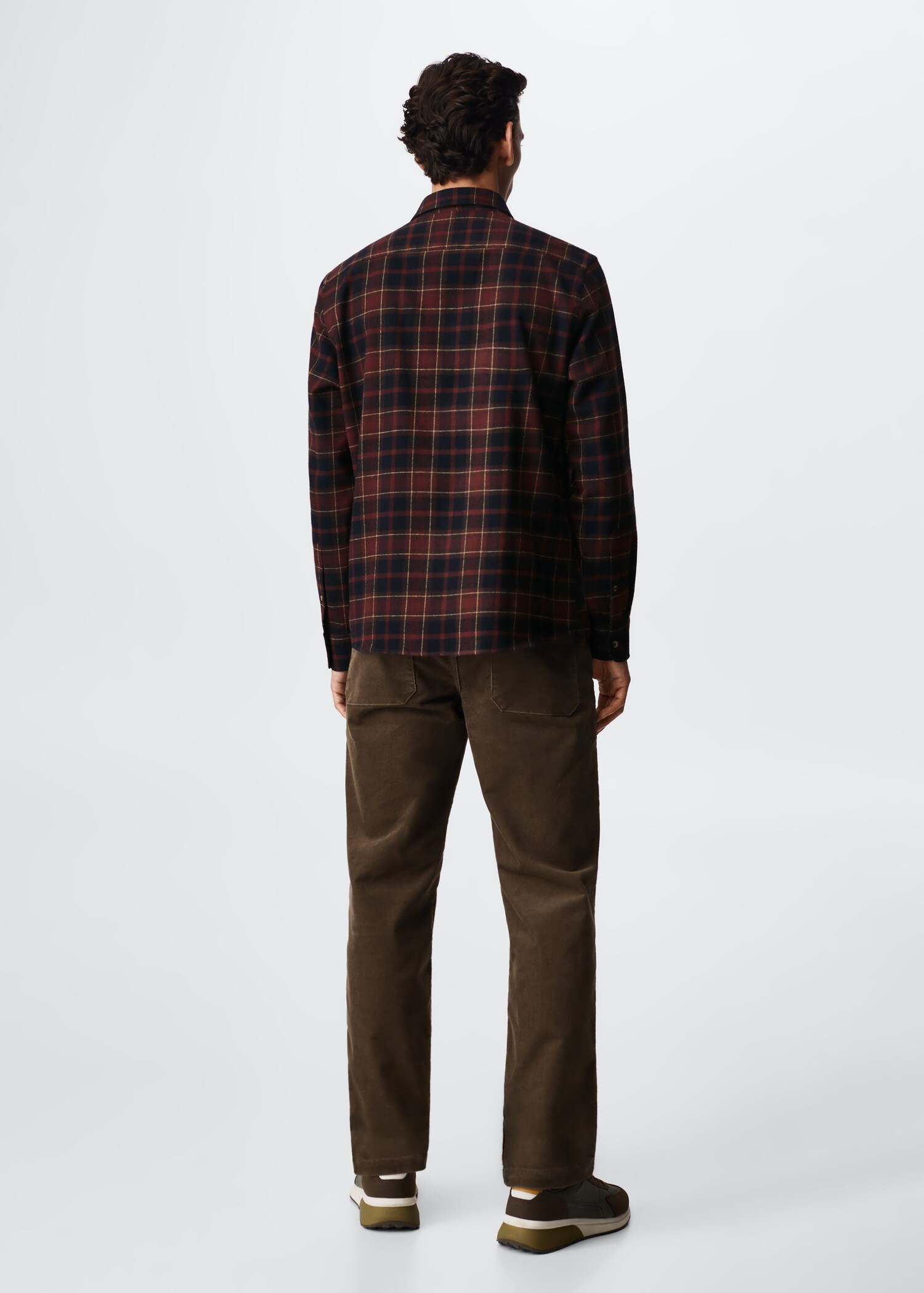 Regular fit checked flannel shirt - Reverse of the article