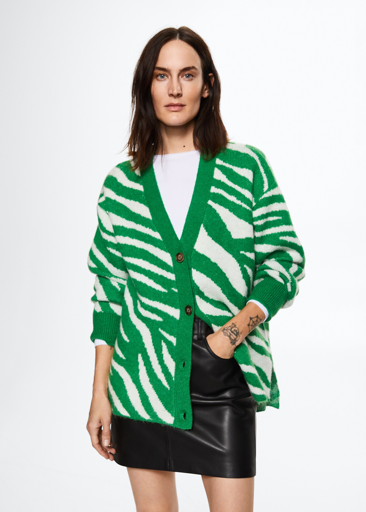 Animal print cardigan - Medium plane