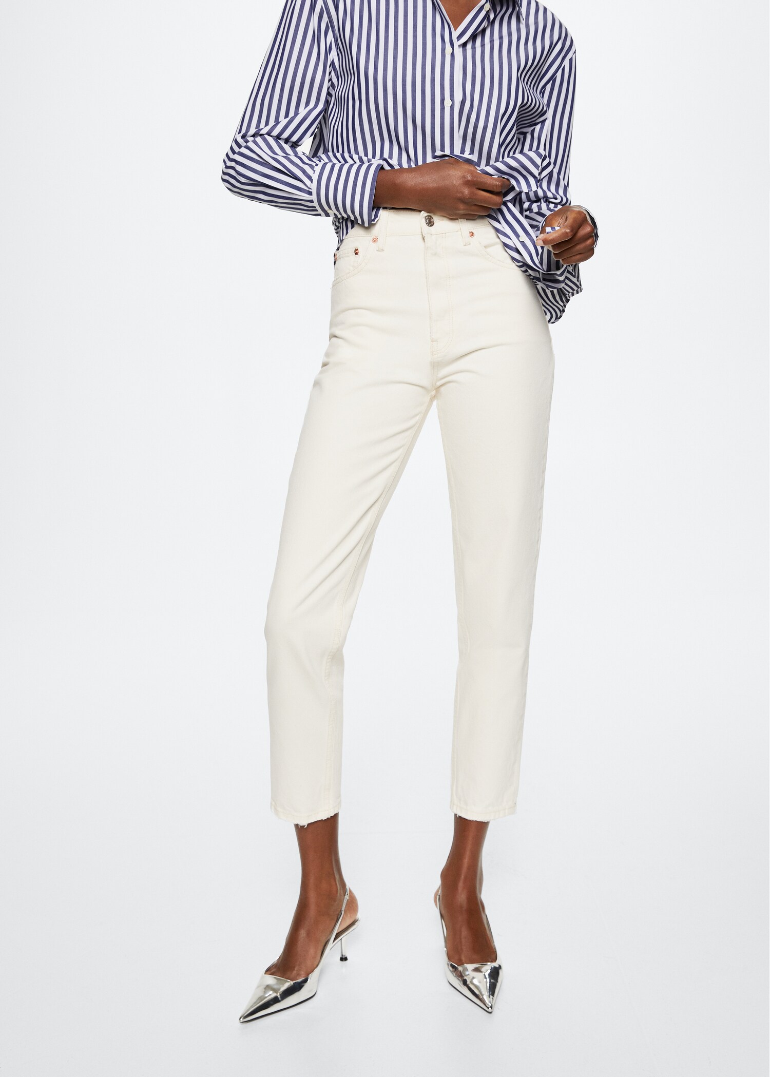Mom high-waist jeans - Medium plane