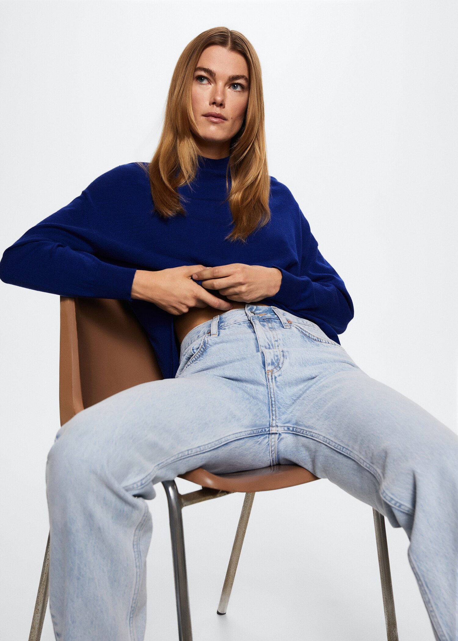 Perkins-neck fine-knit sweater - Details of the article 2
