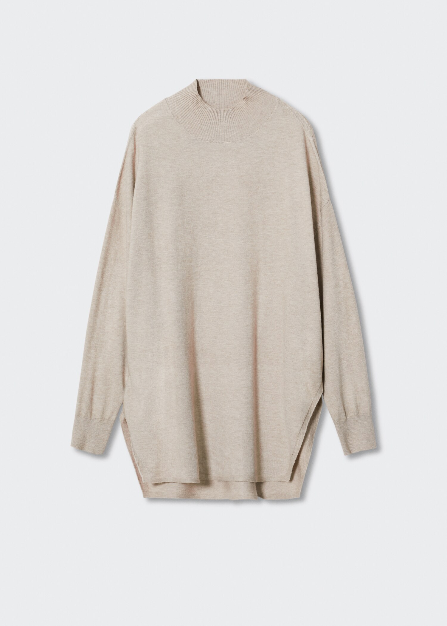 Perkins-neck fine-knit sweater - Article without model