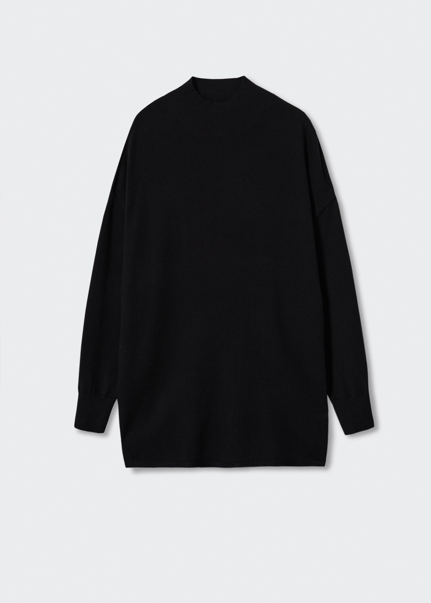 Perkins-neck fine-knit sweater - Article without model