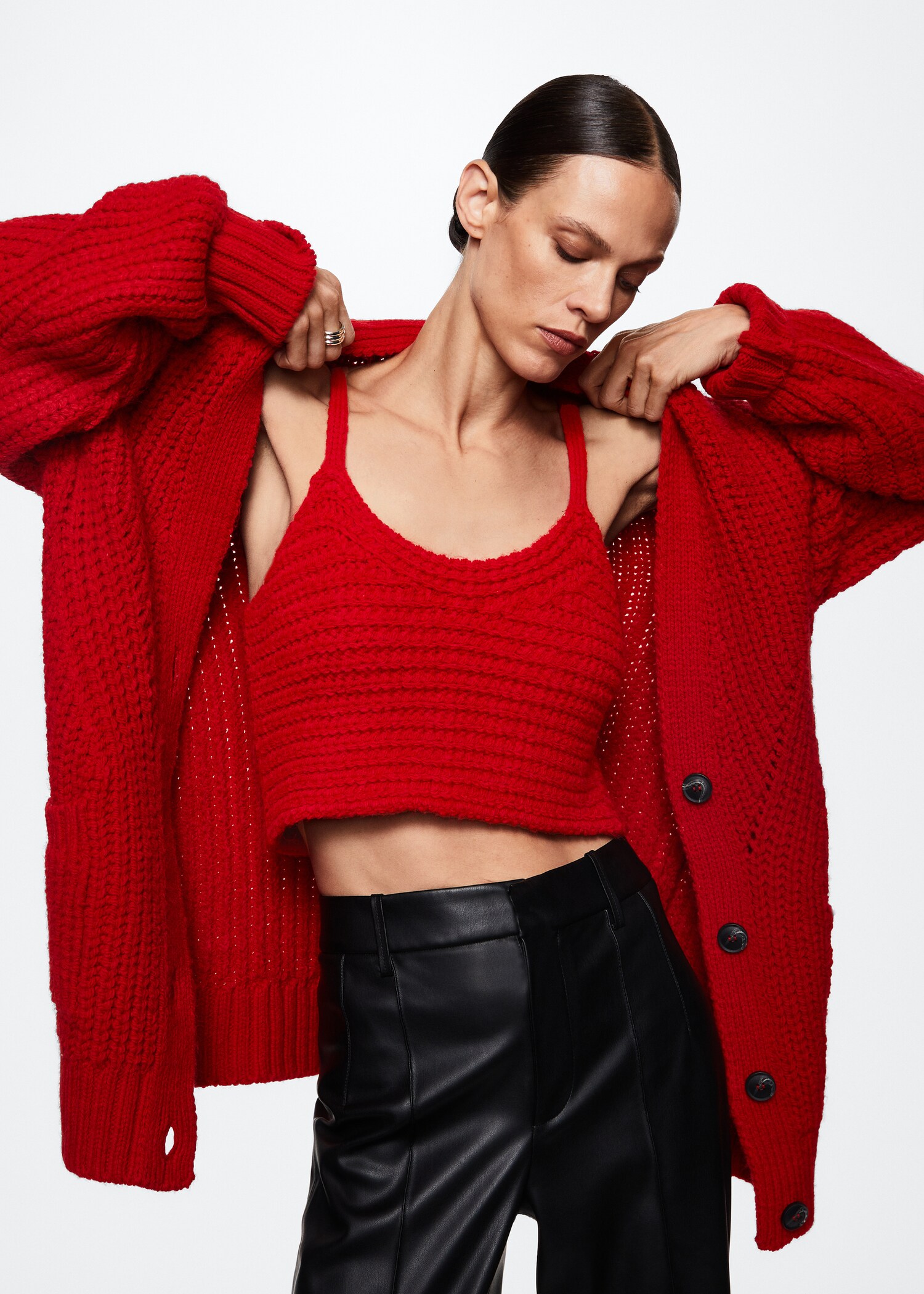 Top maille bretelles - Plan moyen