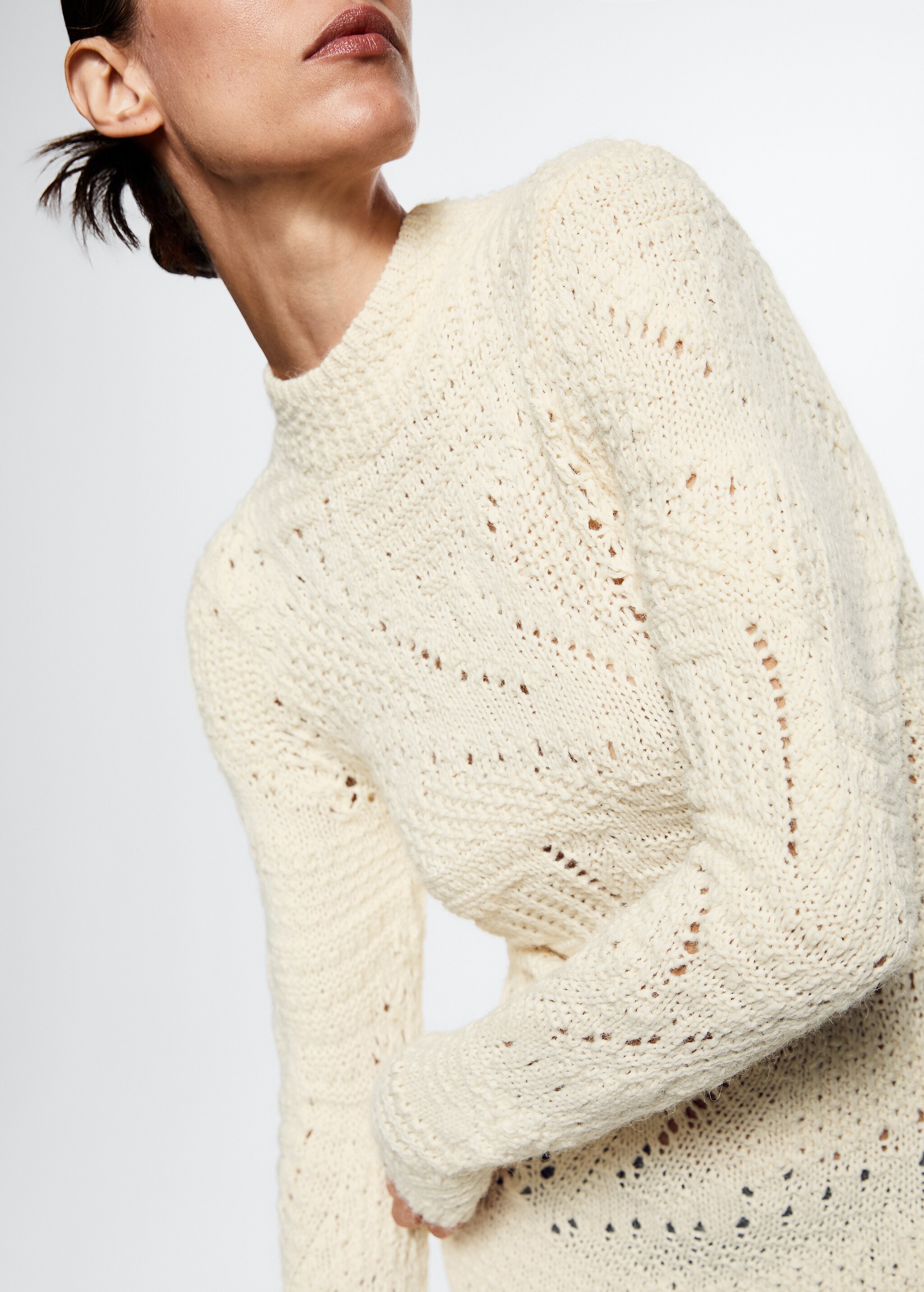 Knit openwork detail sweater - Details of the article 2