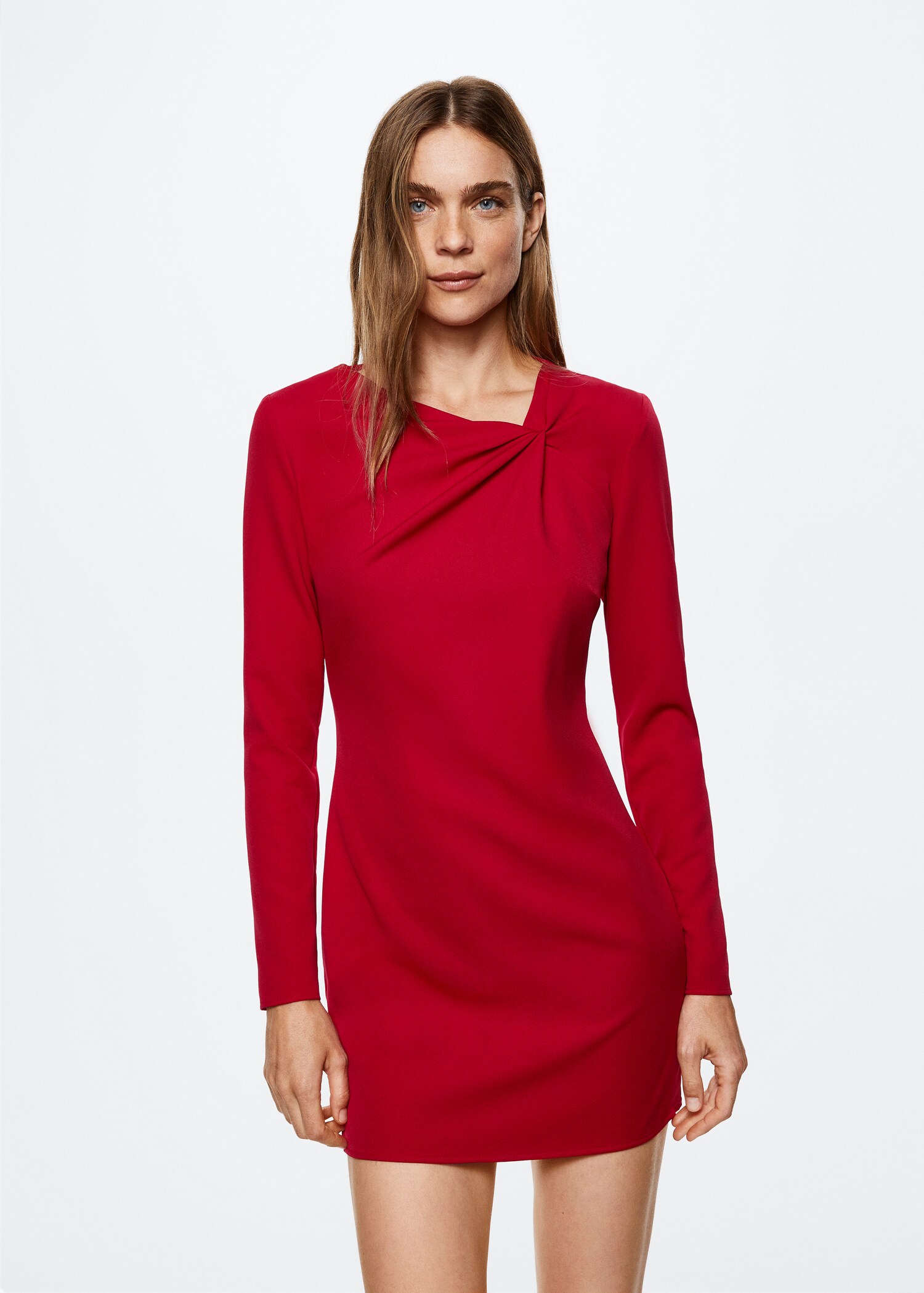 Vestido detalle fruncido - Plano medio