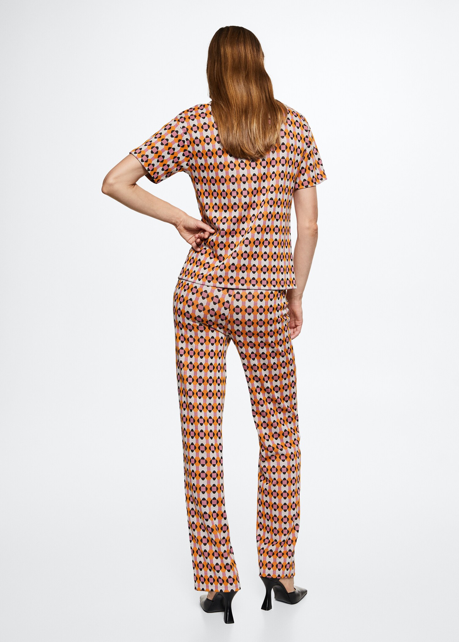Retro-print trousers - Reverse of the article
