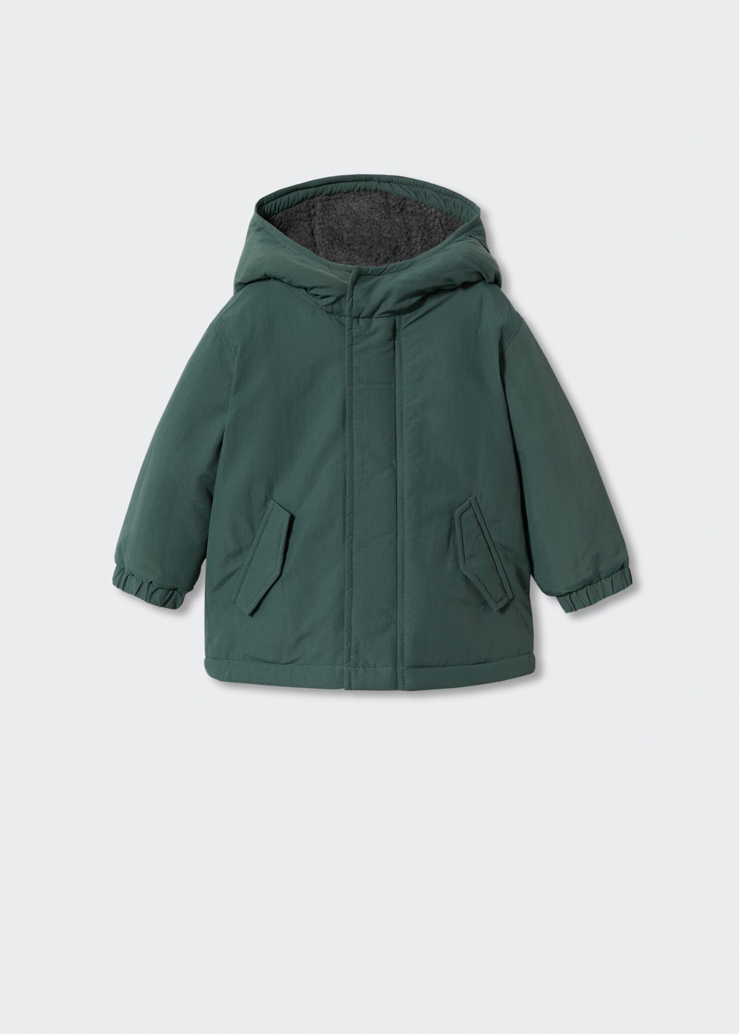 Padded anorak with shearling lining - Article without model