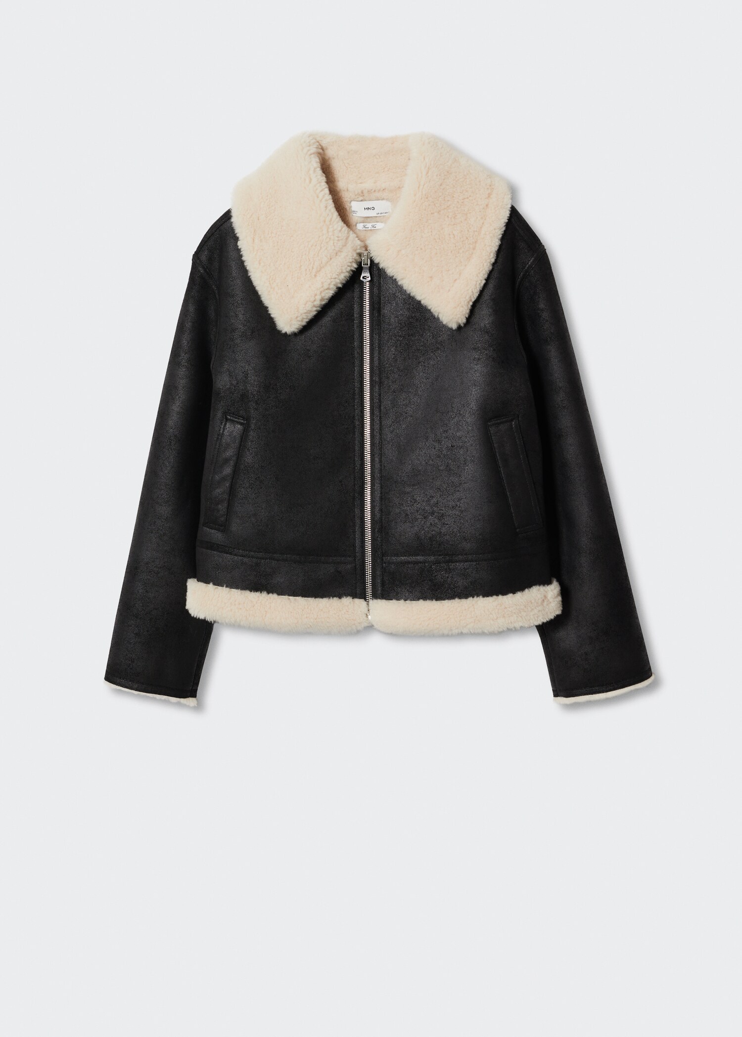 Shearling collar jacket - Woman | MANGO OUTLET USA