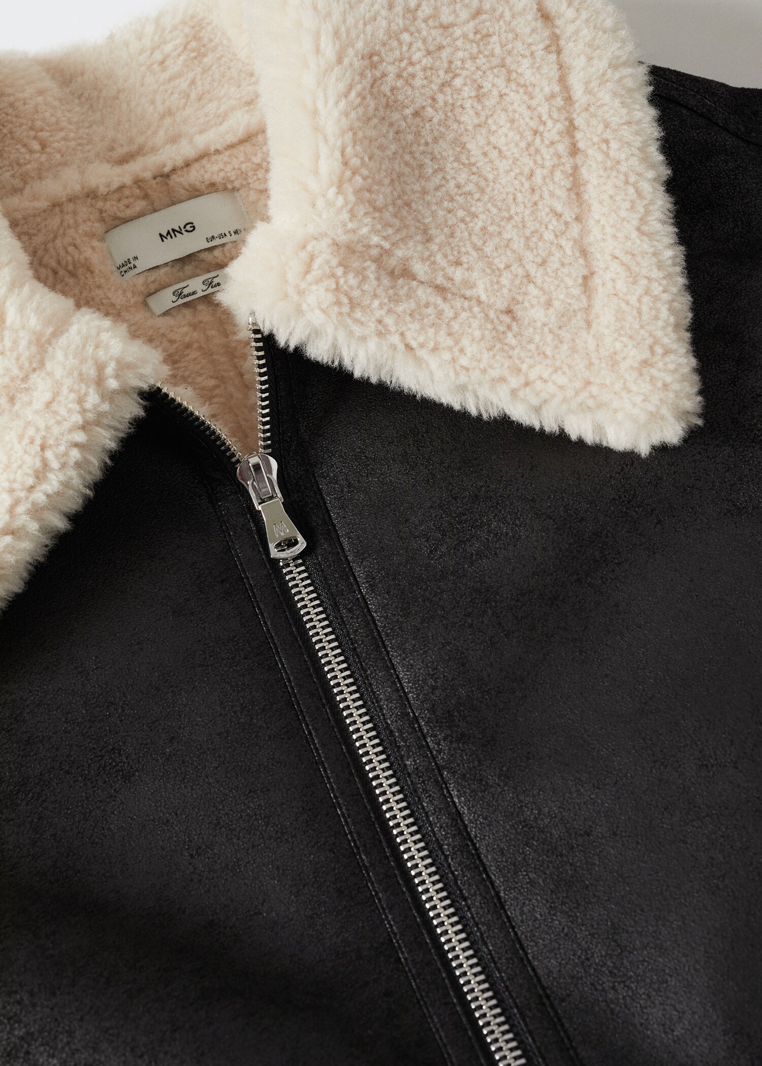 Shearling collar jacket - Woman | MANGO OUTLET USA