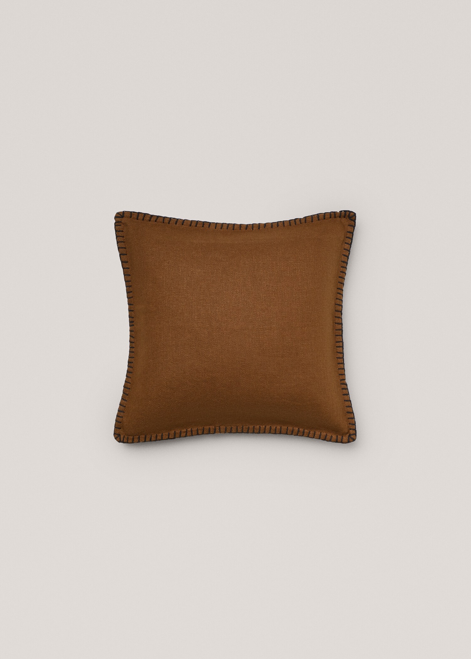 Housse de coussin lin surpiqûres 45x45 cm - Article sans modèle