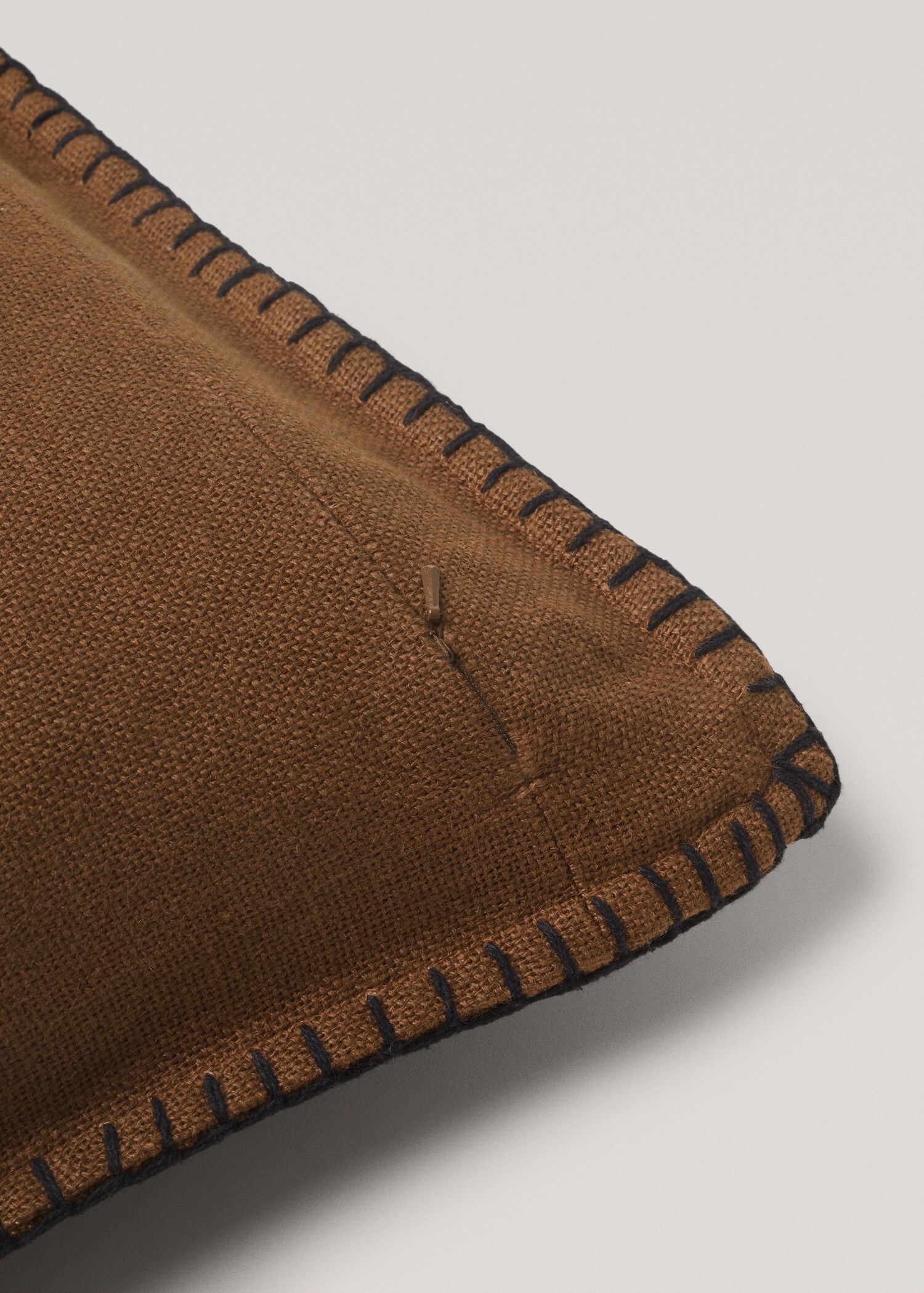 Housse de coussin lin surpiqûres 45x45 cm - Détail de l'article 3