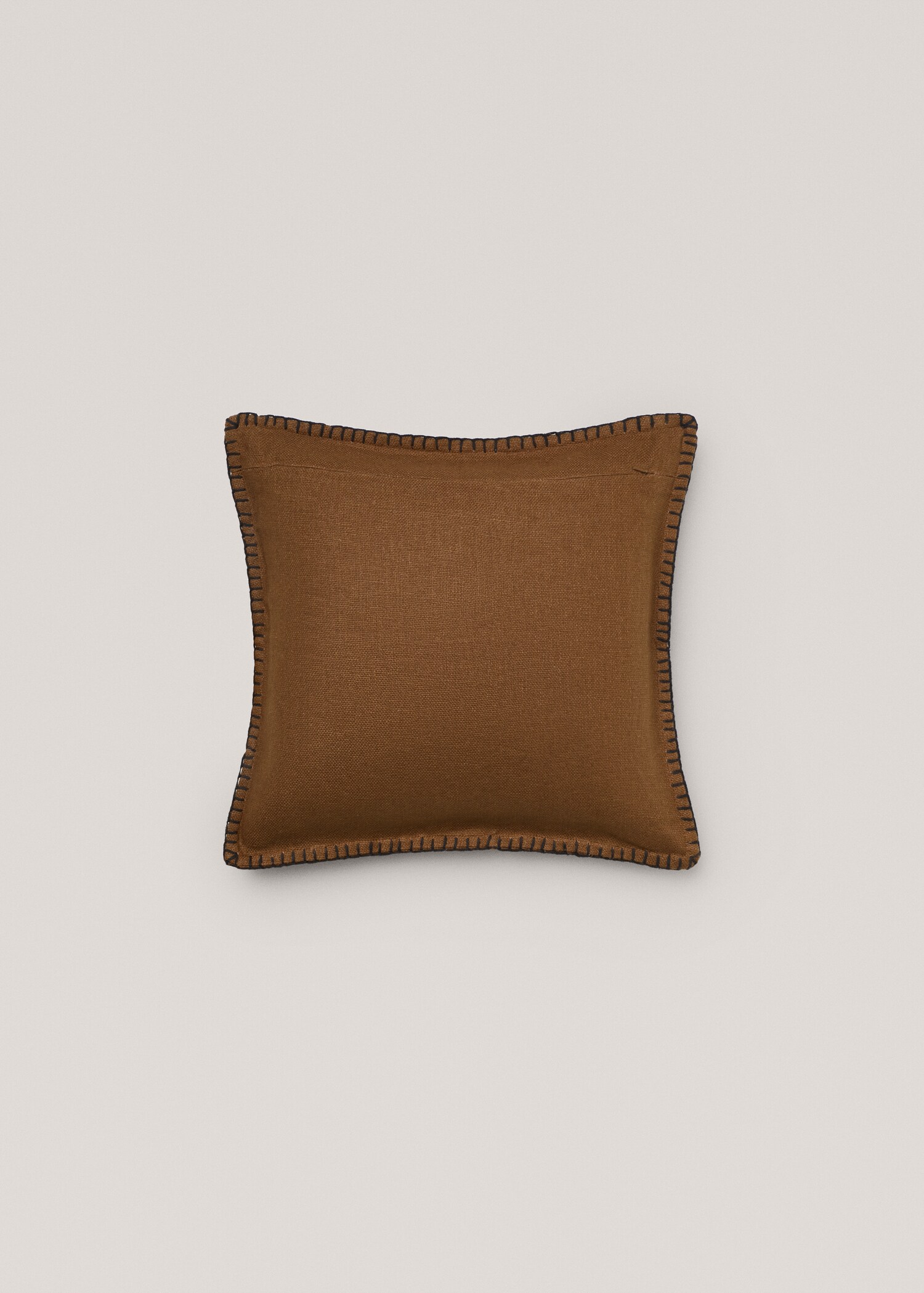 Housse de coussin lin surpiqûres 45x45 cm - Verso de l’article