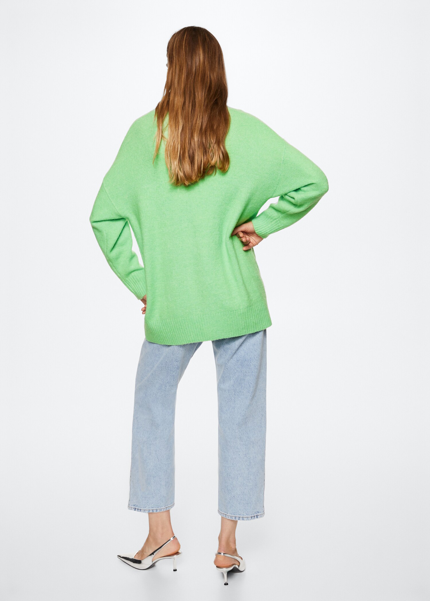 Oversized cardigan with buttons - Reverse of the article