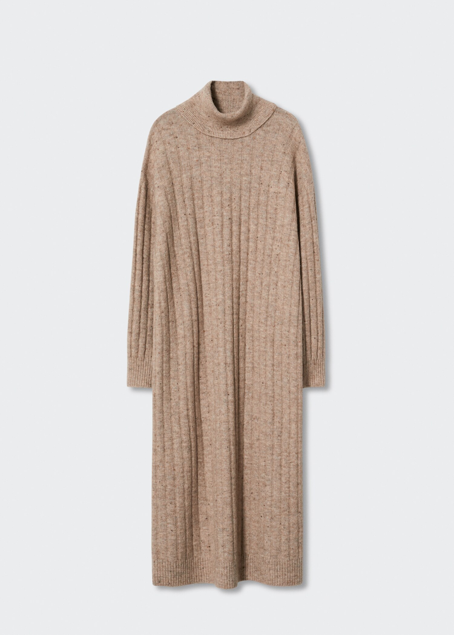Vestido canalé cuello vuelto - Artículo sin modelo