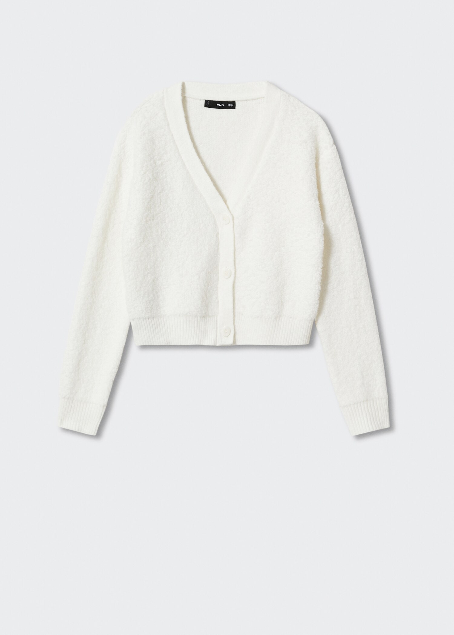 Bouclé-knit cardigan - Article without model