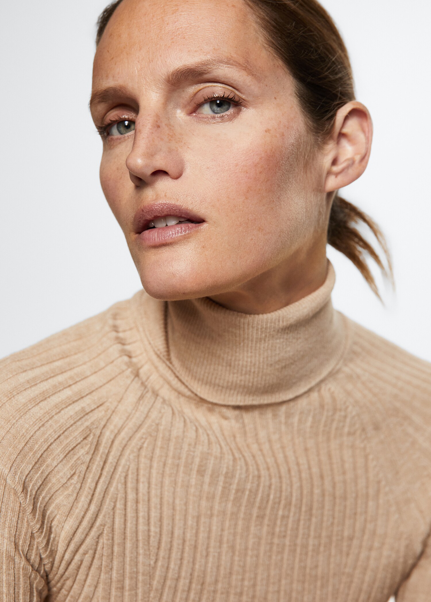Ribbed turtleneck dress  - Details of the article 1