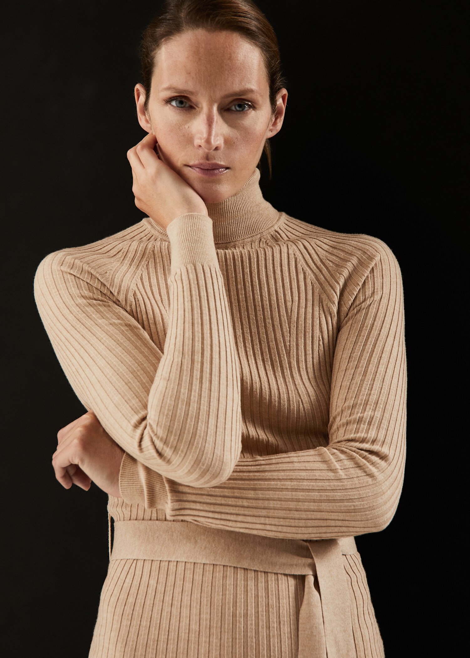 Ribbed turtleneck dress  - Details of the article 2