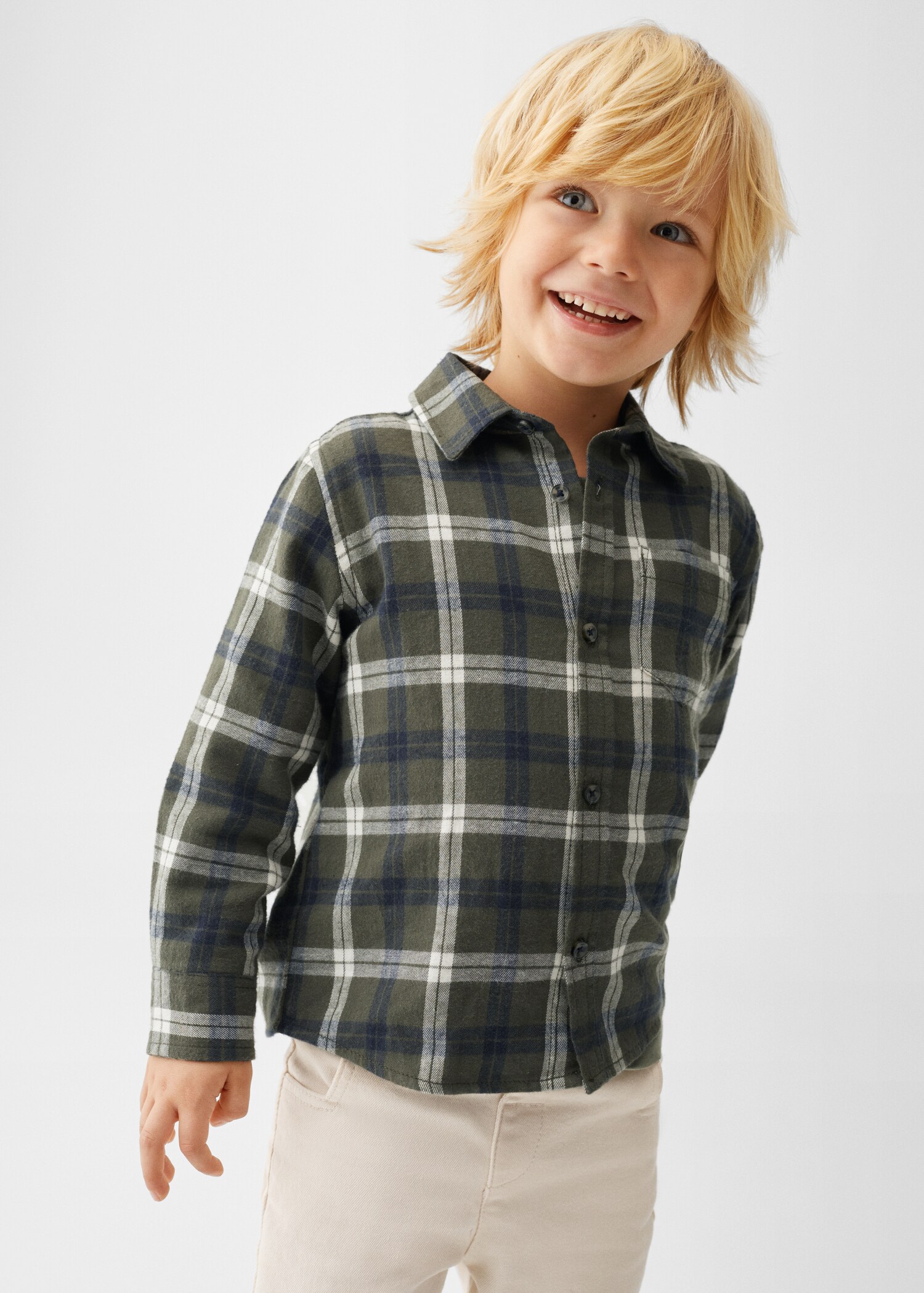 Check cotton shirt - Medium plane