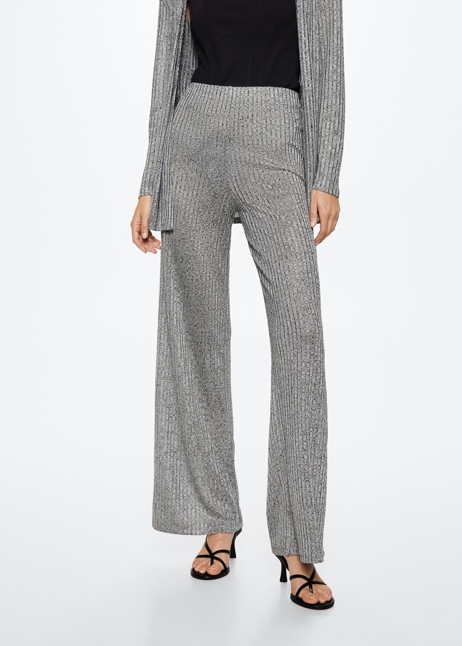 Wool-blend palazzo trousers - Medium plane