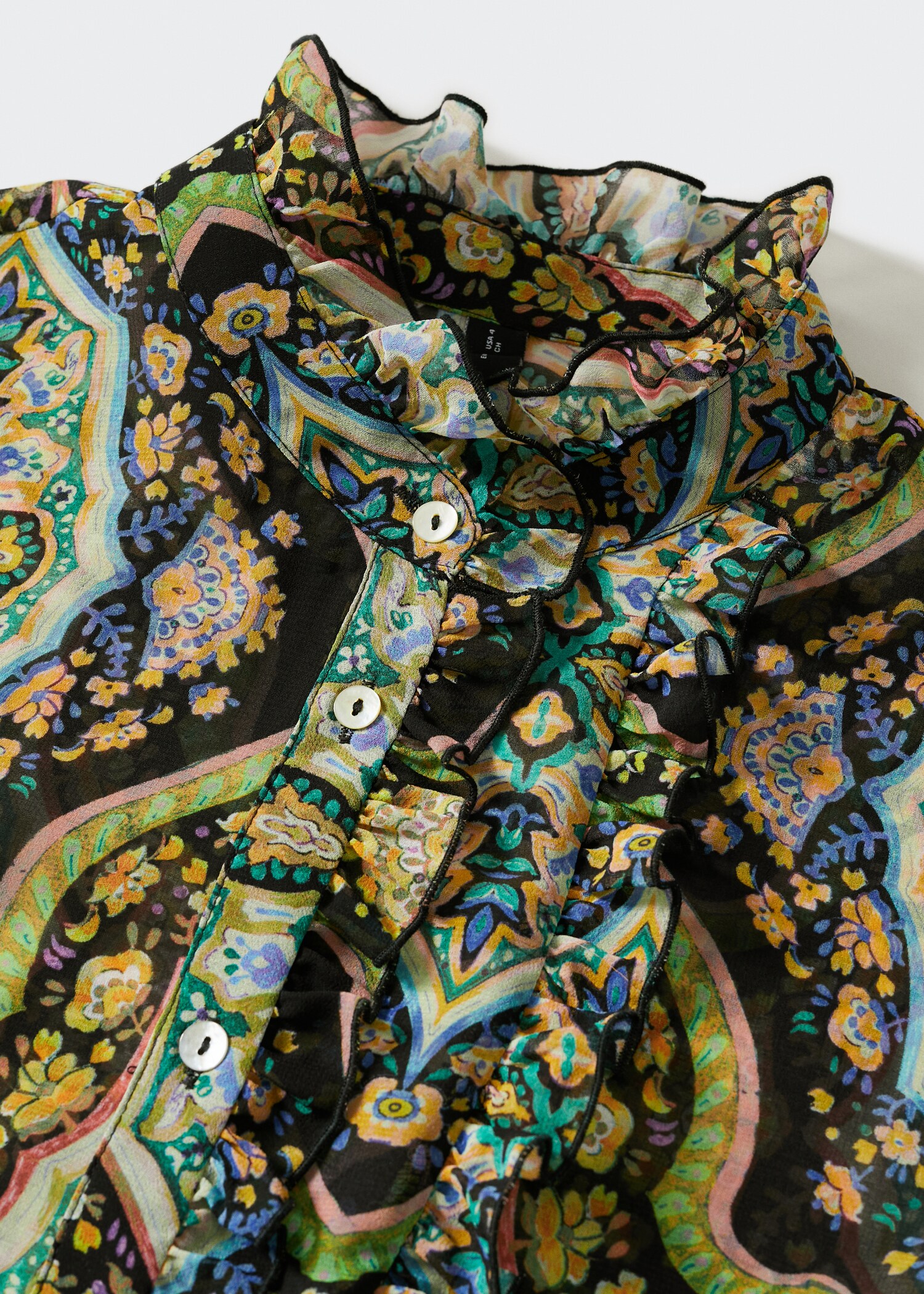 Blusa fluida estampada - Detalle del artículo 8
