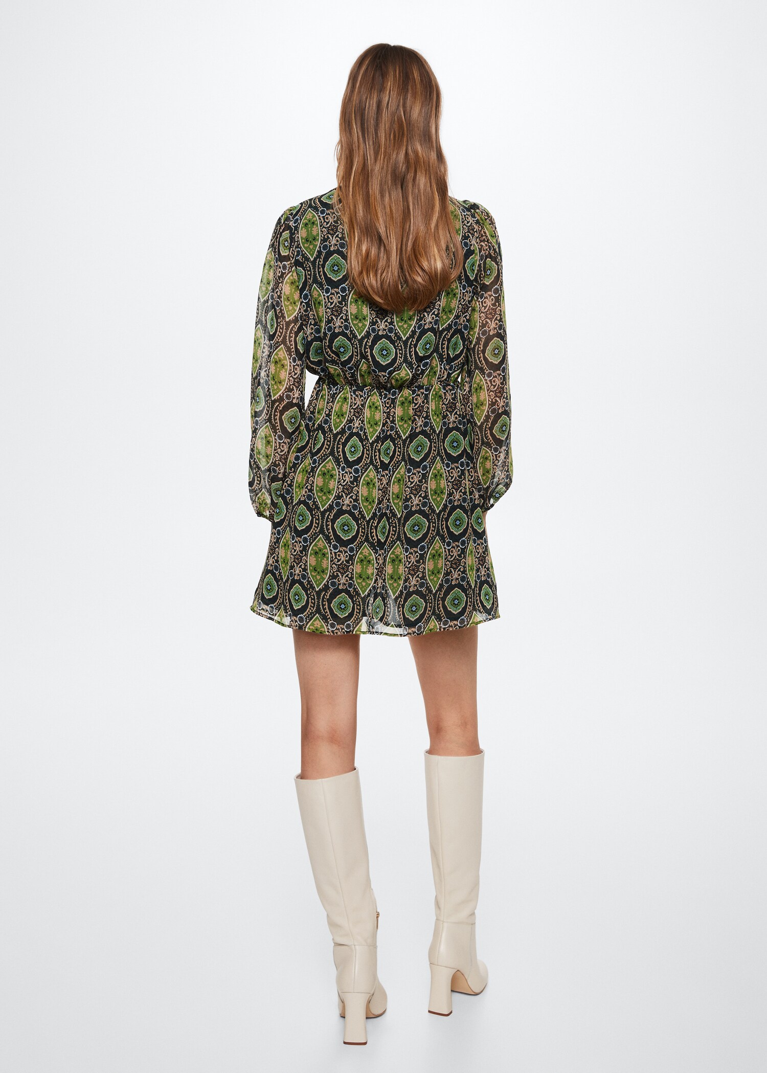 Vestido estampado barroco - Reverso del artículo