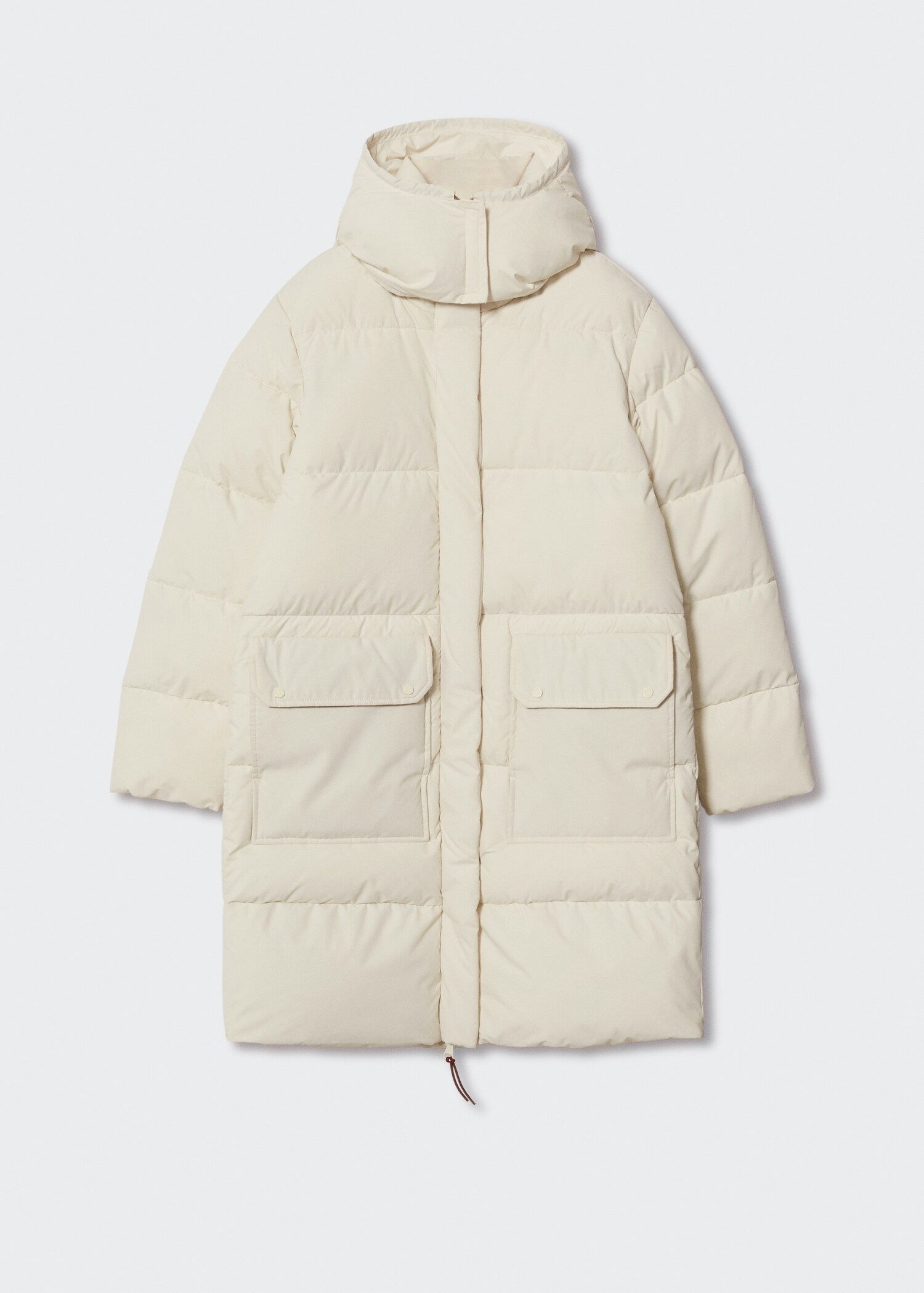 Detachable hood quilted coat - Article without model