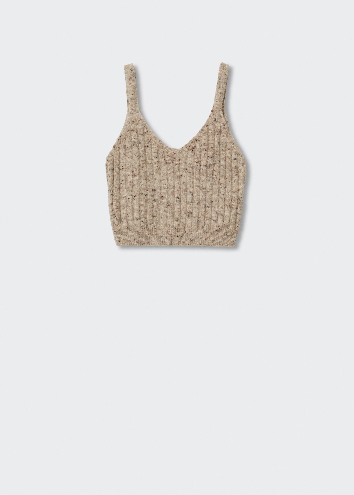 Top din tricot reiat pestriț - Articol fără model