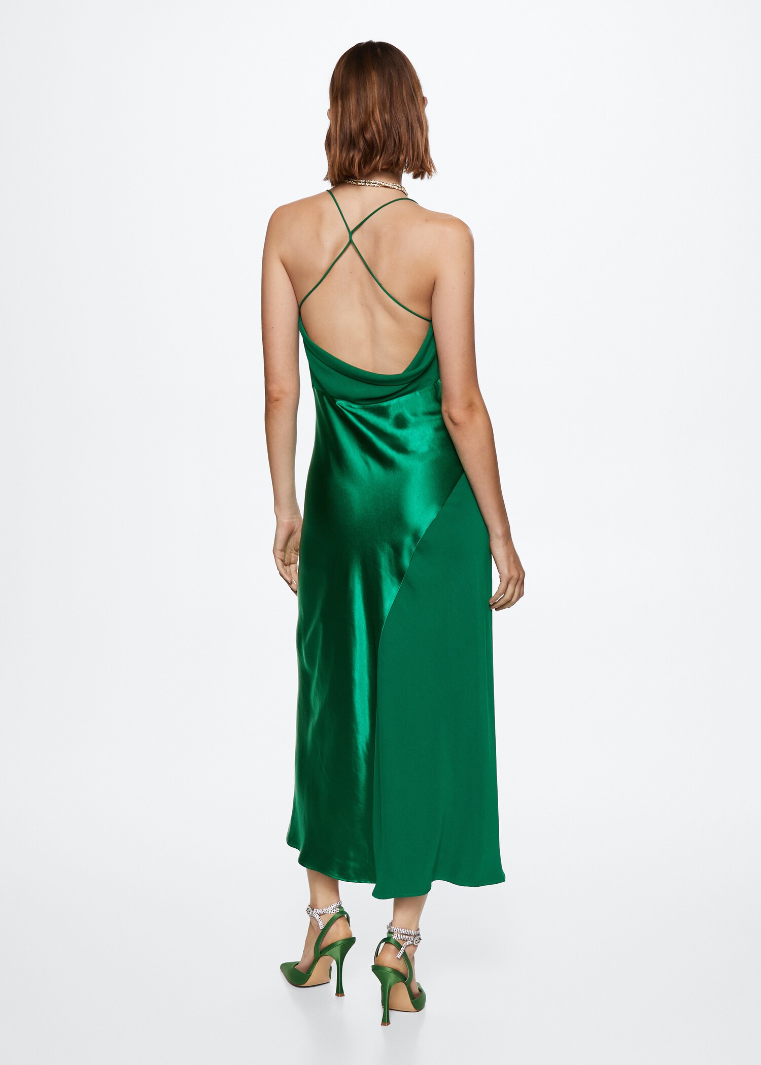 Vestido panel satinado - Reverso del artículo