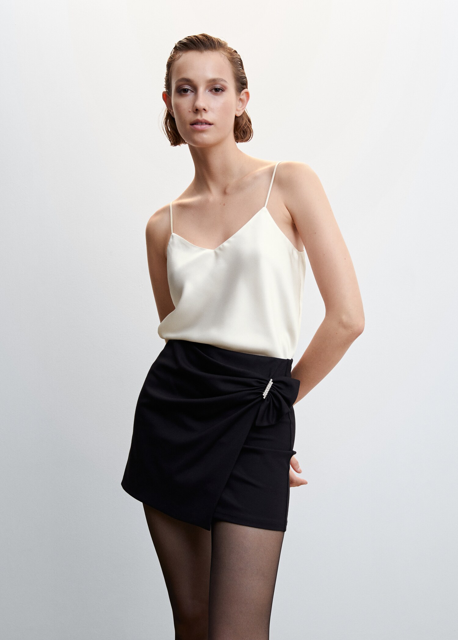 Satin top with straps - Medium plane