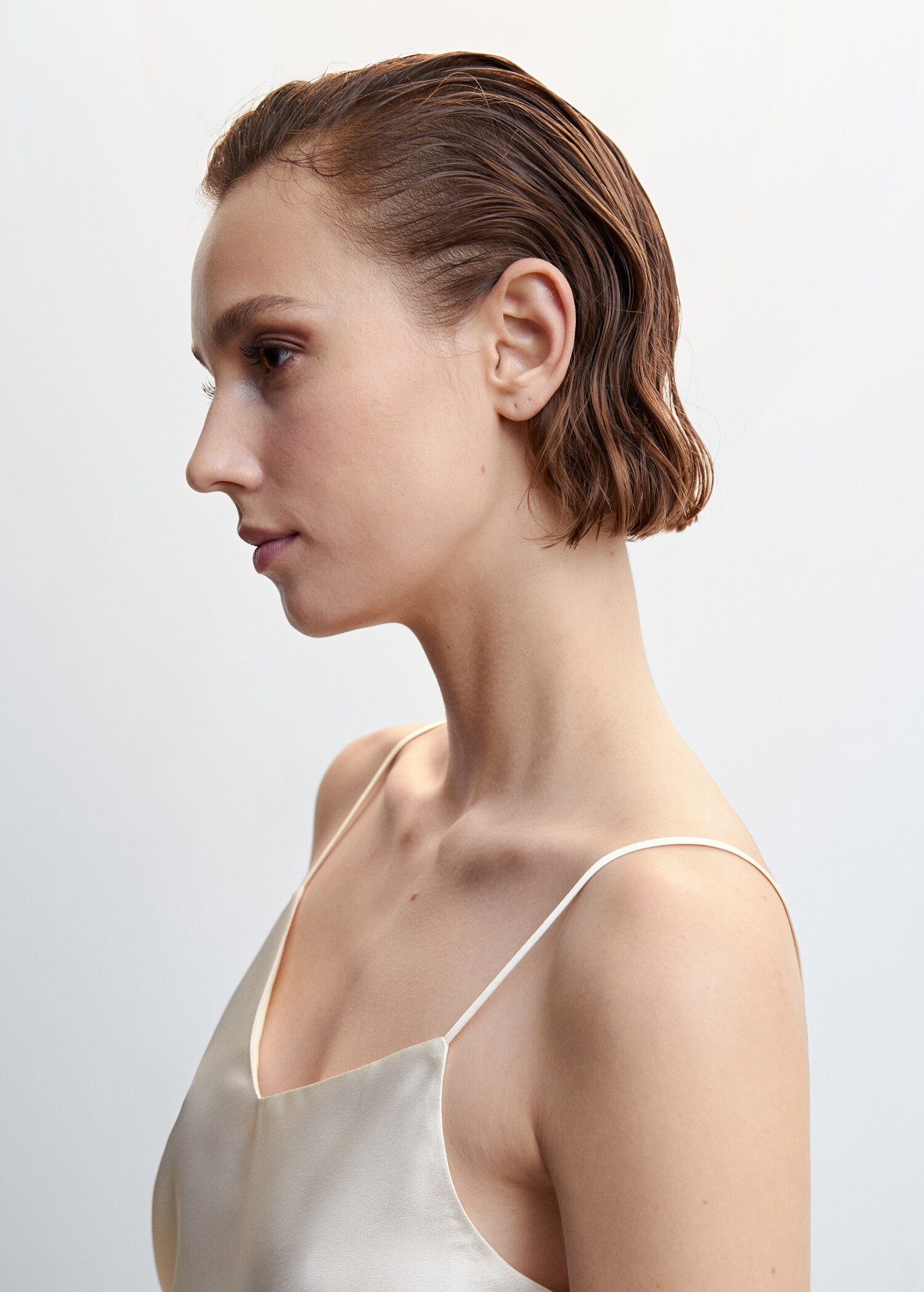 Satin top with straps - Details of the article 1