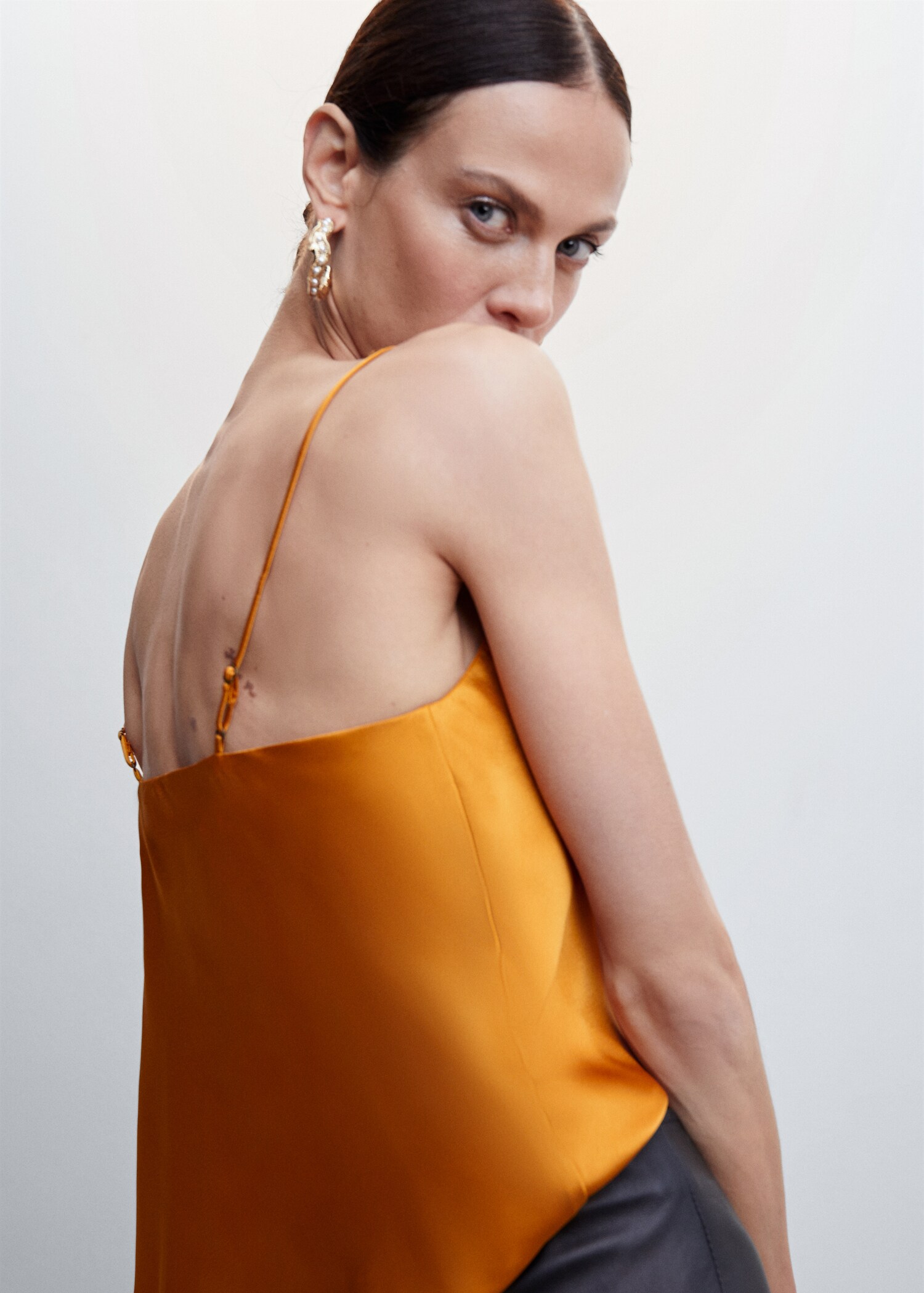 Satin top with straps - Details of the article 6