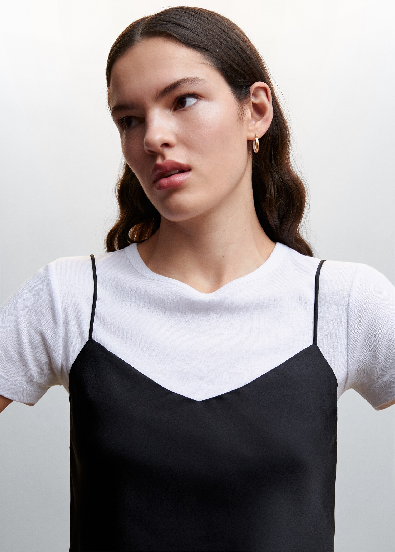 Satin top with straps - Details of the article 1