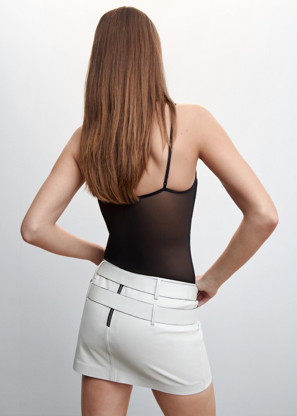 Jupe cuir mango outlet deals