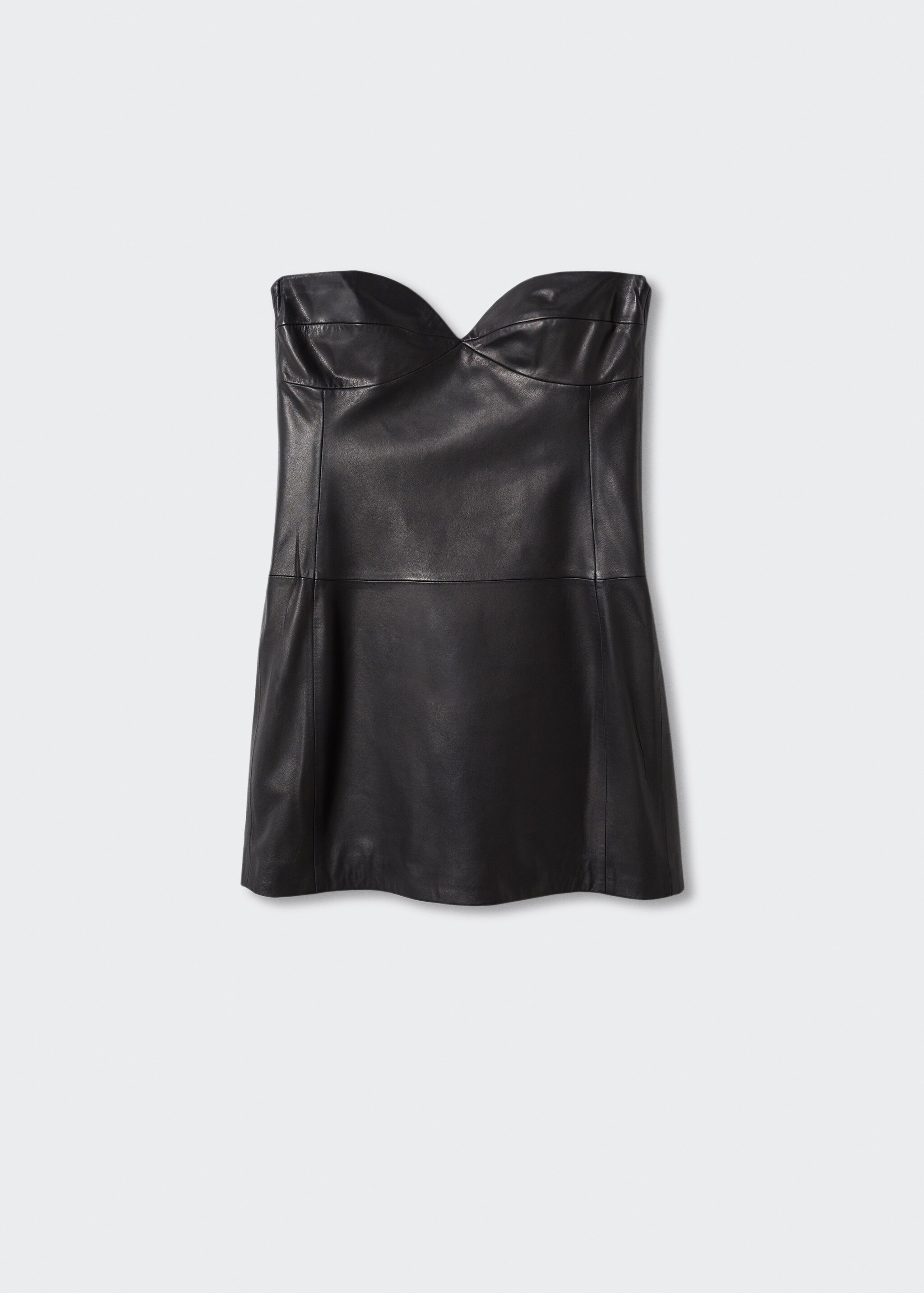 Leather dress with sweetheart neckline - Article without model