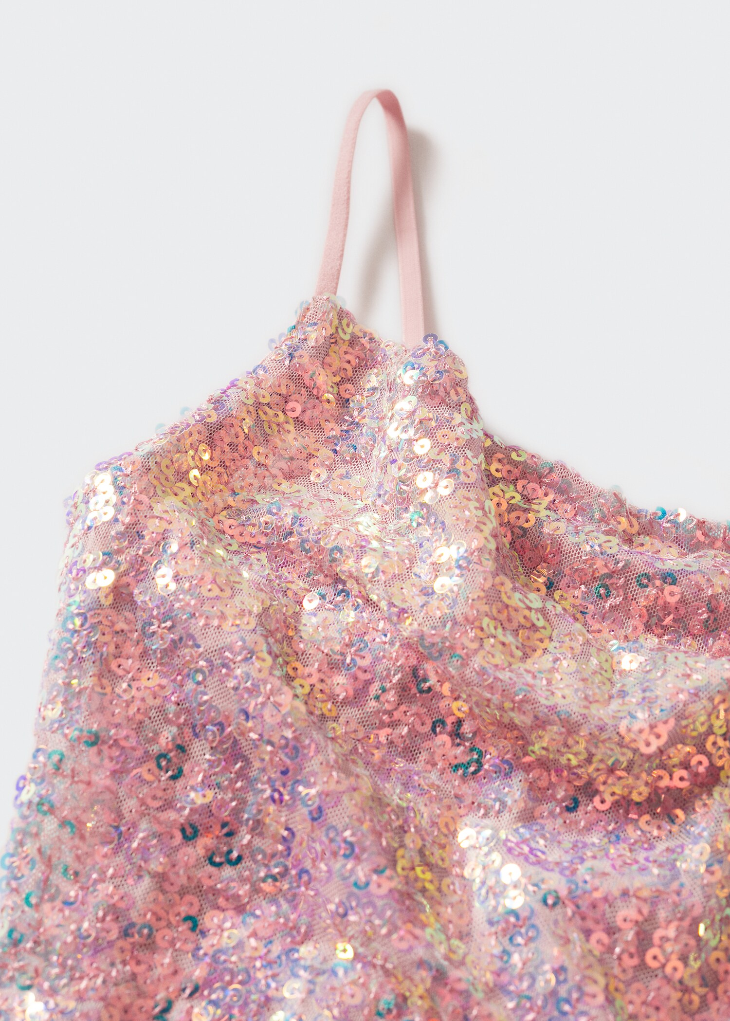 Semi-transparent short sequin dress - Details of the article 0