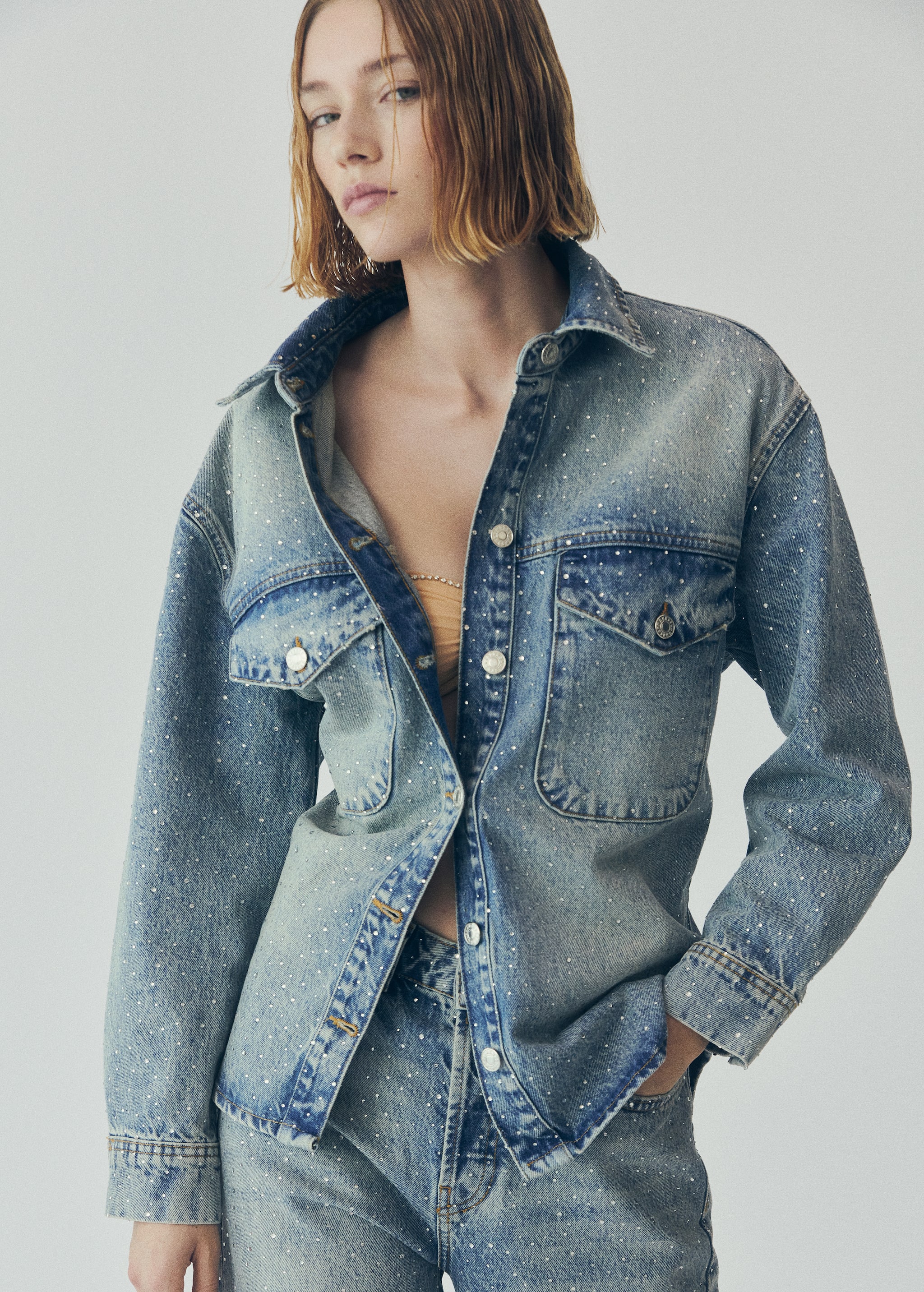 Denim jacket with rhinestones - Details of the article 7