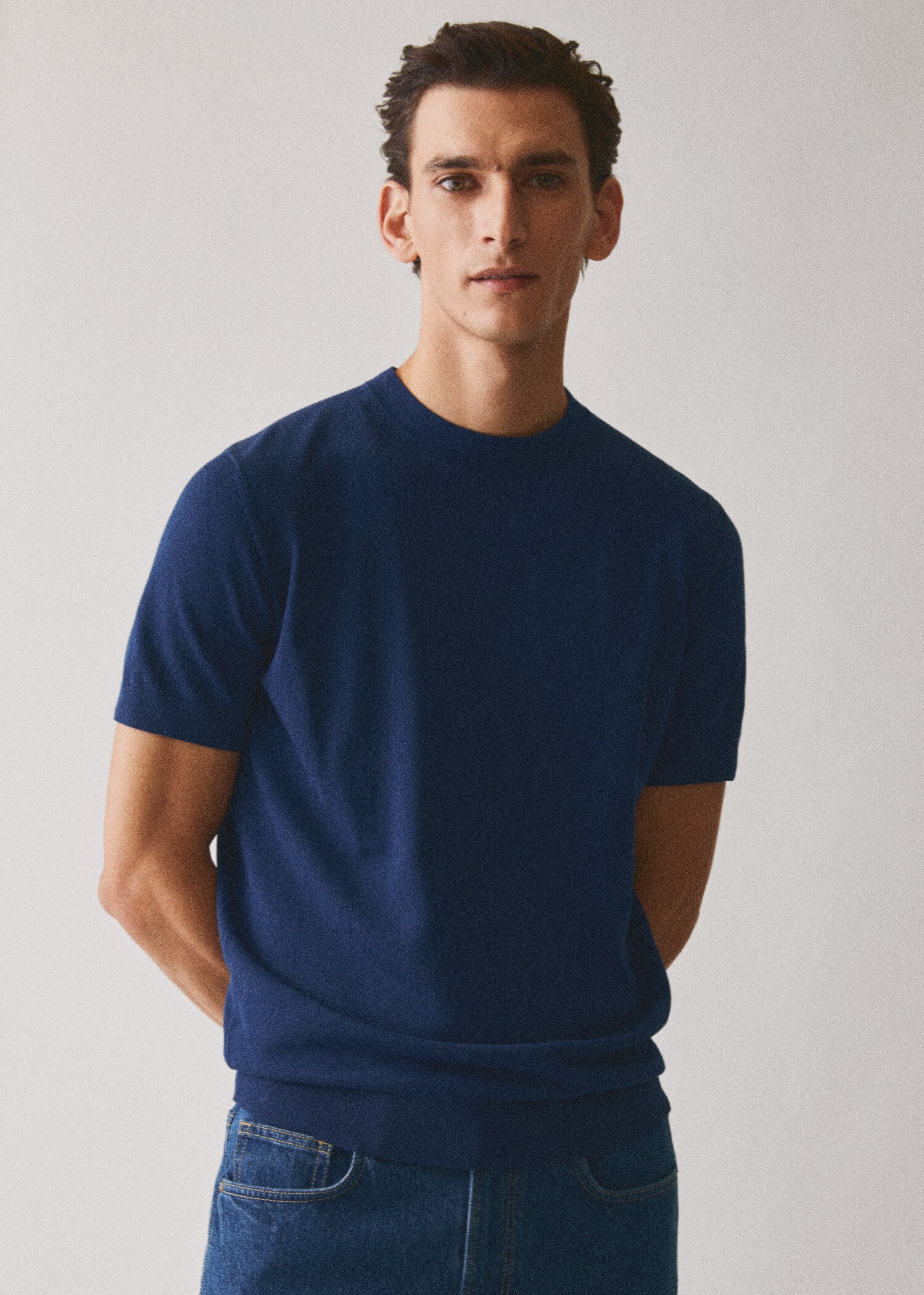 Knit cotton T-shirt - Details of the article 5