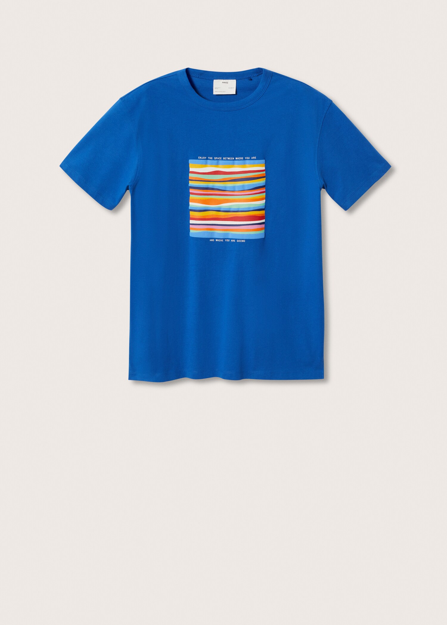 Printed cotton-blend T-shirt - Article without model