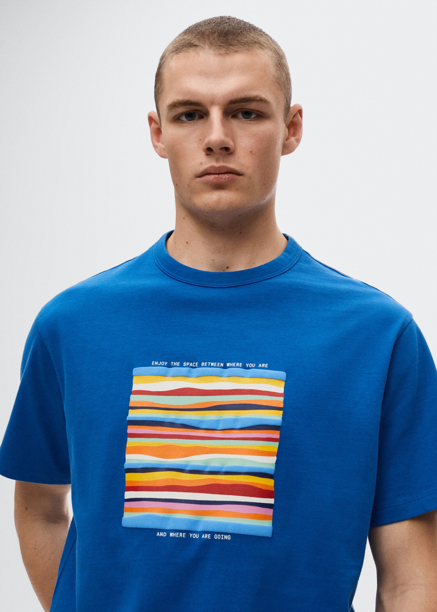 Printed cotton-blend T-shirt - Details of the article 1