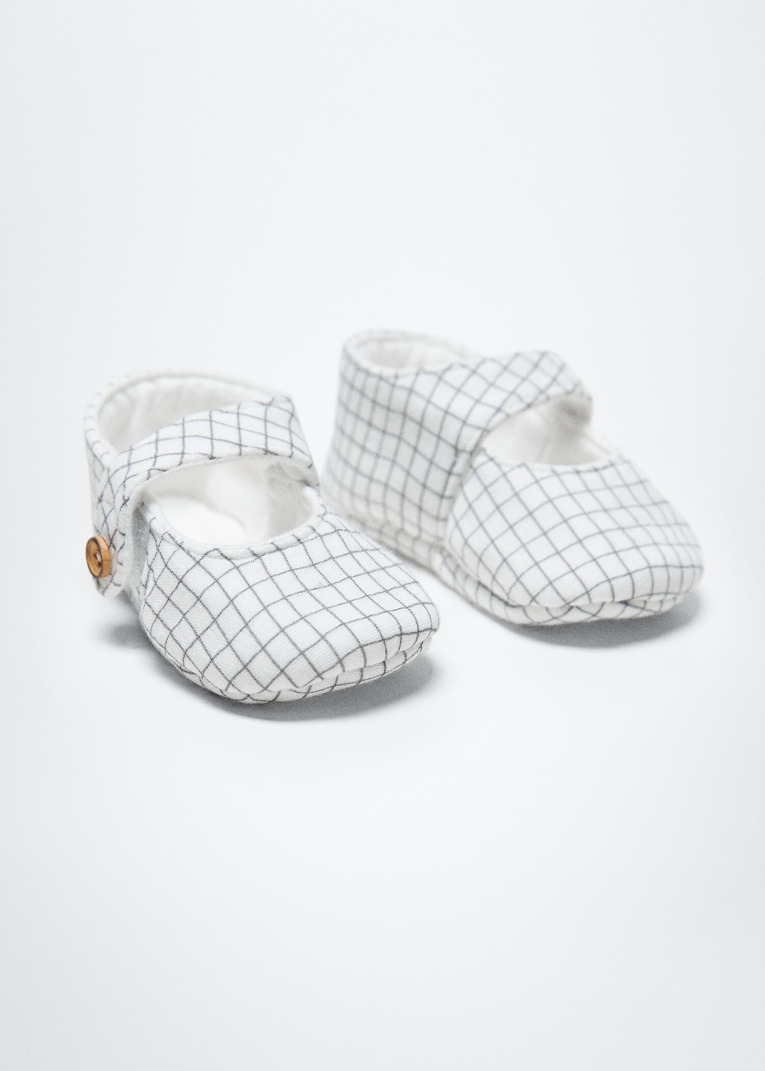 Checked cotton shoe - Medium plane
