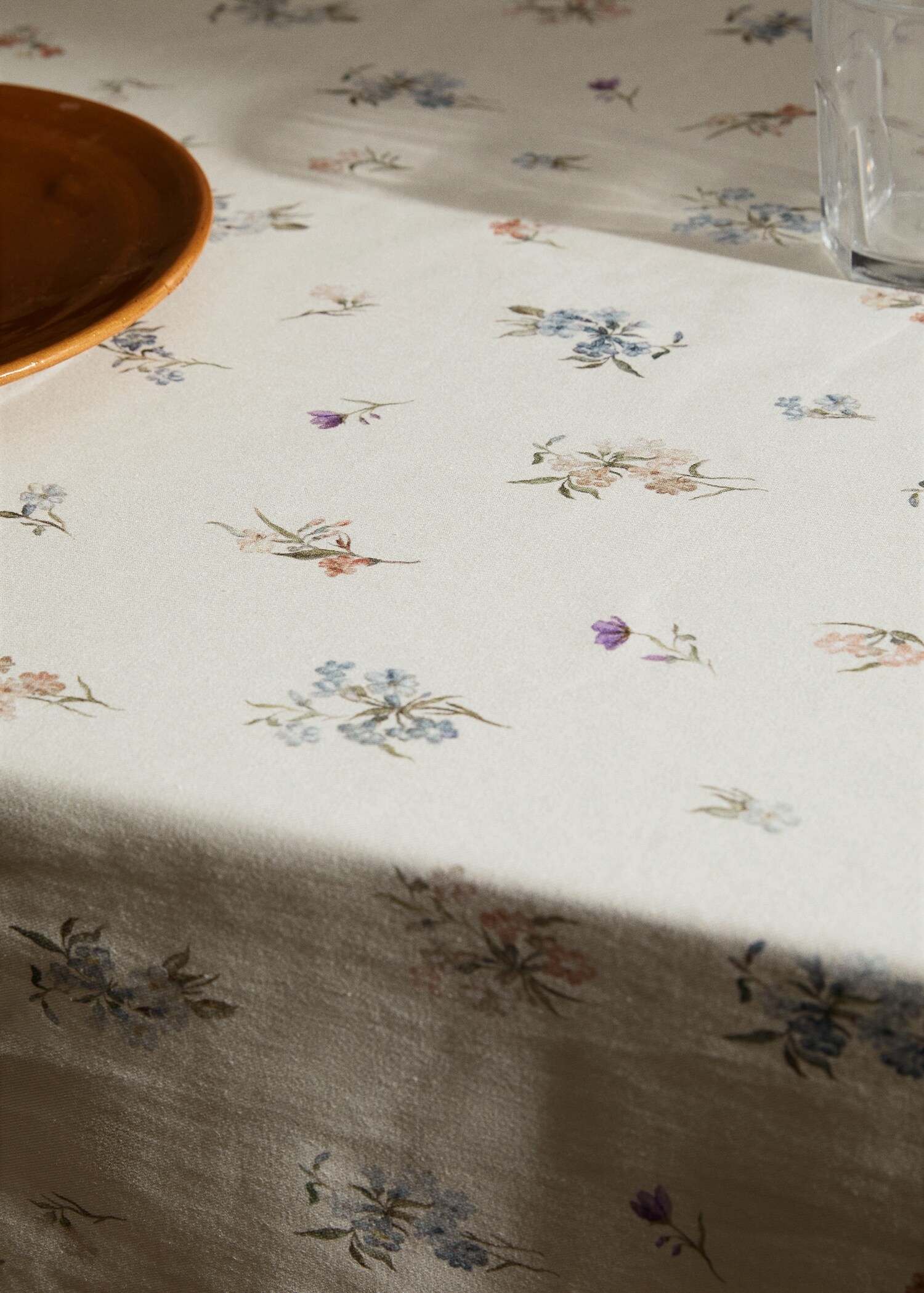 Baumwolltischdecke mit Blumenmuster 150 x 150 cm - Detail des Artikels 2