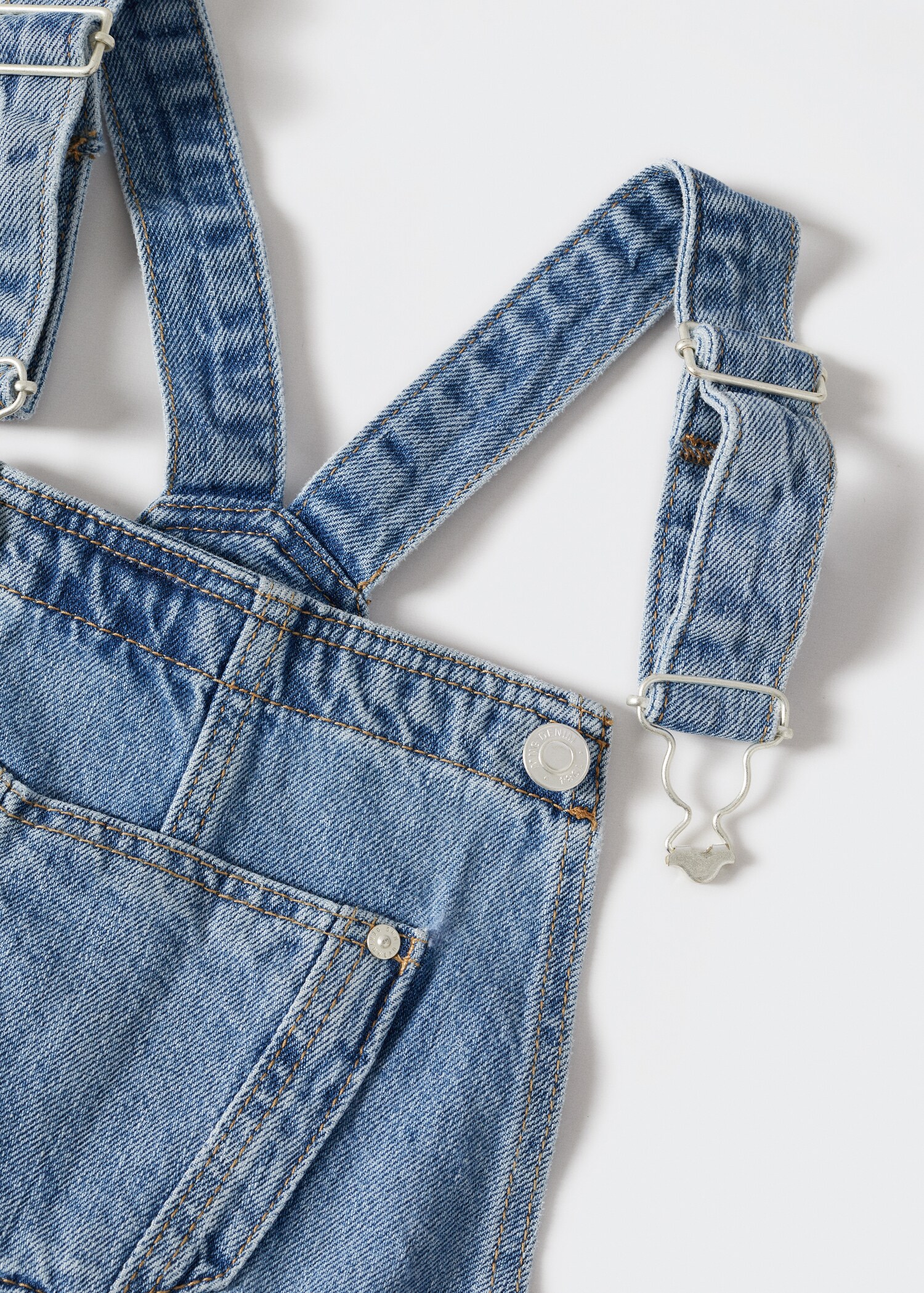 Long denim dungarees - Details of the article 8