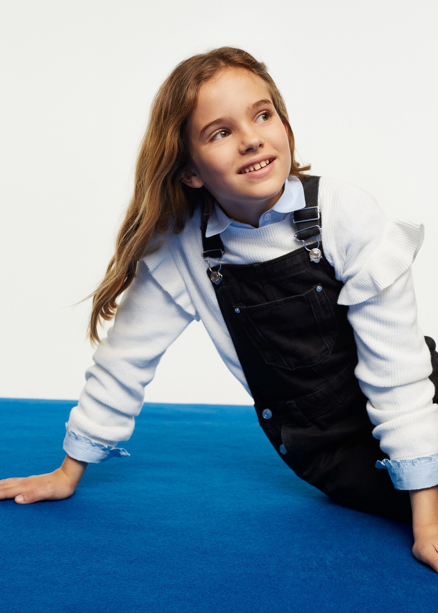 Long denim dungarees - Details of the article 1