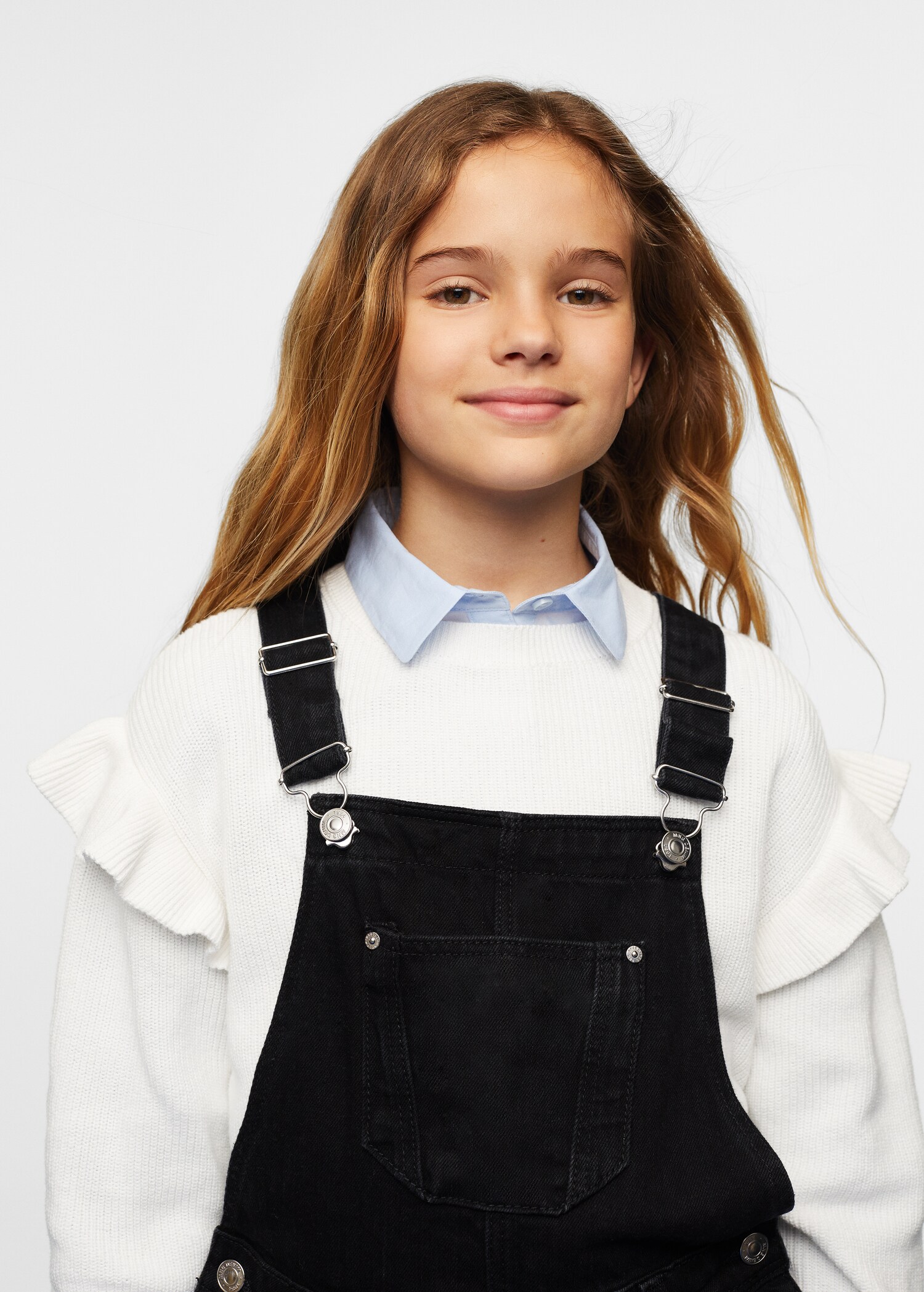 Long denim dungarees - Details of the article 2
