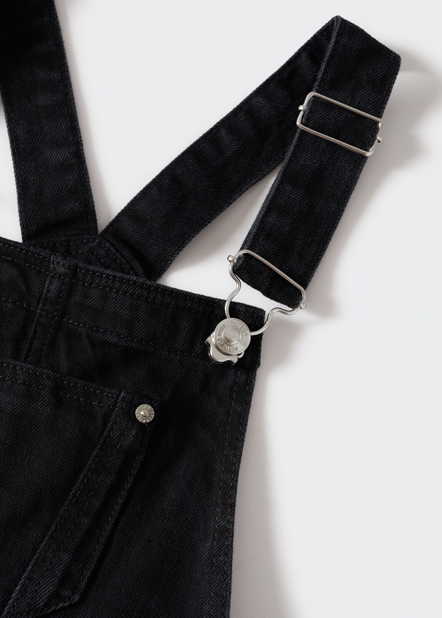 Long denim dungarees - Details of the article 8
