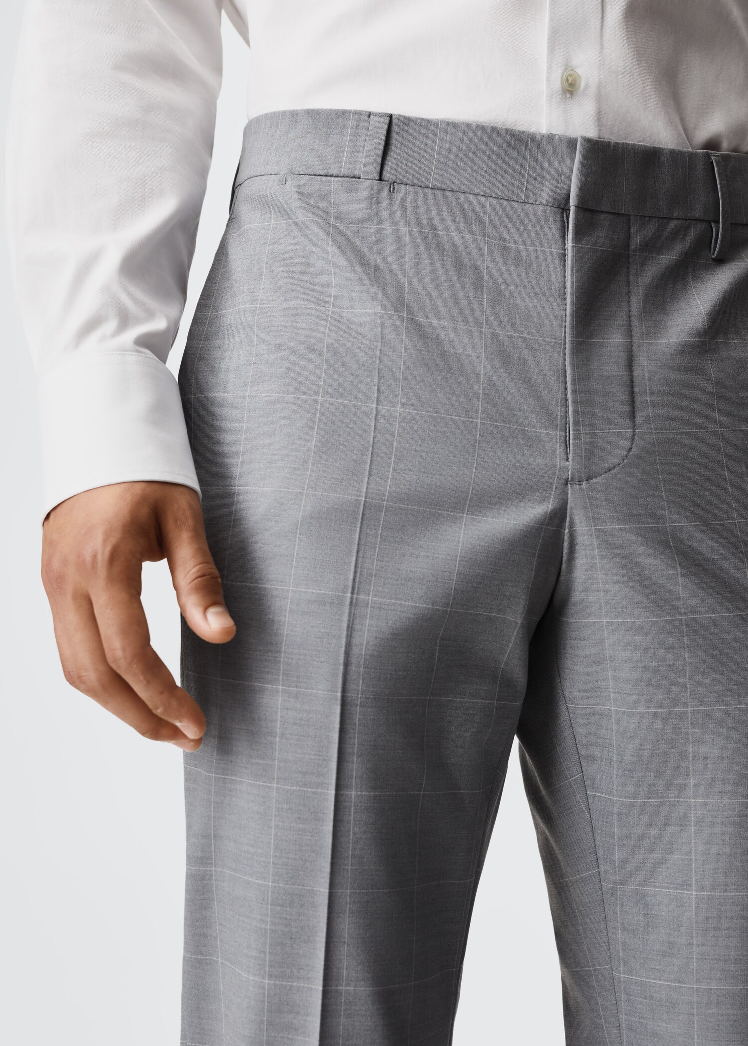 Pantalón traje super slim fit cuadros - Detalle del artículo 1