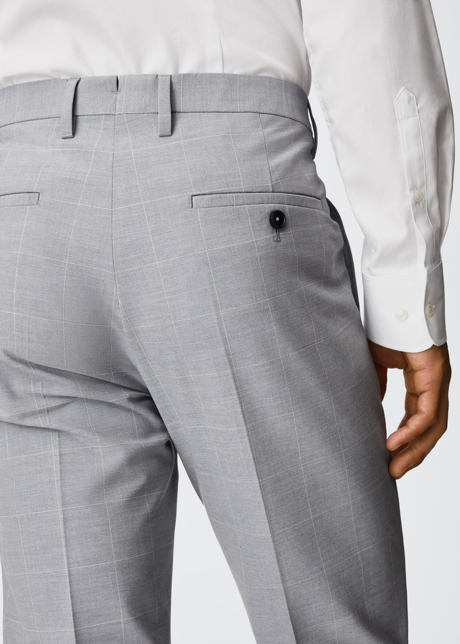 Pantalón traje super slim fit cuadros - Detalle del artículo 3